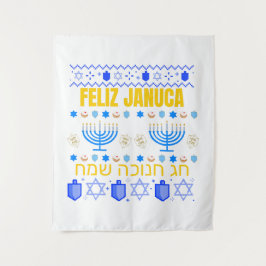 Januca Januka Janucia Janukia menorah Sameaj Wandkleed