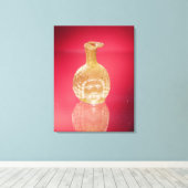 Janus head flask, 3e eeuw AD Canvas Afdruk (Insitu (Houten vloer))