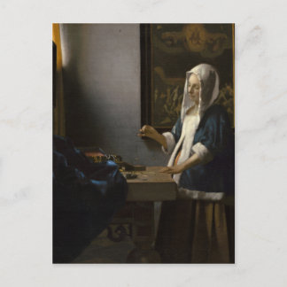 Janv. Vermeer, femme tenant une carte postale