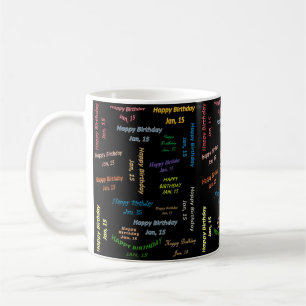 Janvier, 15 Anniversaire de Mug