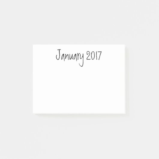 Janvier 2017, bonne année, notes de post-it (Devant)