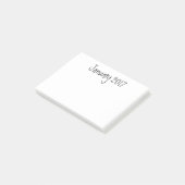 Janvier 2017, bonne année, notes de post-it (Incliné)