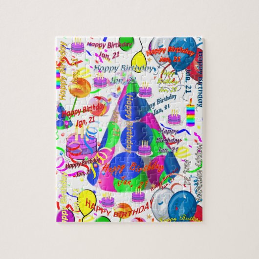 Janvier, 21 Anniversaire Jigsaw Puzzle (Vertical)