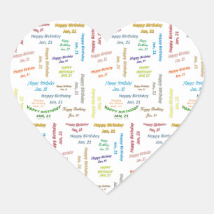 Janvier, 21 Anniversaire Sticker