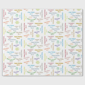 Janvier, 8 Anniversaire Papier cadeau (Plat)