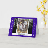Janvier Anniversaire Carte Hérisson (Fleur jaune)