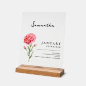 Janvier Anniversaire Mois Fleur Carnation Personna (Angle)