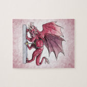 Janvier Birthstone Dragon - Garnet Jigsaw Puzzle (Horizontal)