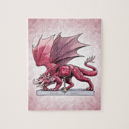 Janvier Birthstone Dragon - Garnet Jigsaw Puzzle (Vertical)