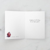 Janvier Birthstone Garnet Carte d'anniversaire (Intérieur)