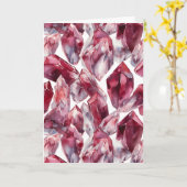 Janvier Birthstone Garnet Carte d'anniversaire (Fleur jaune)