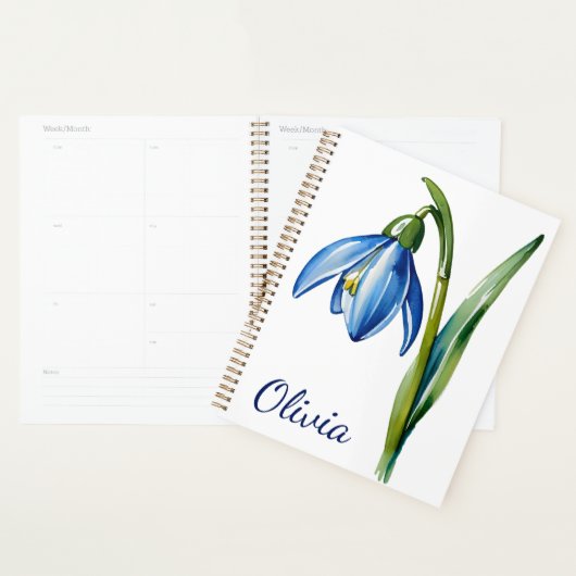 Janvier cadeau de fleur Blue snowdrop fleur (Devant avec enveloppe)