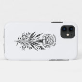 Janvier Carnation Tattoo coque iphone Cadeau Anniv (Dos (Horizontal))