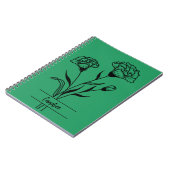 Janvier Mois de naissance Carnet Fleur (Côté gauche)