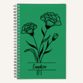 Janvier Mois de naissance Carnet Fleur (Recto)