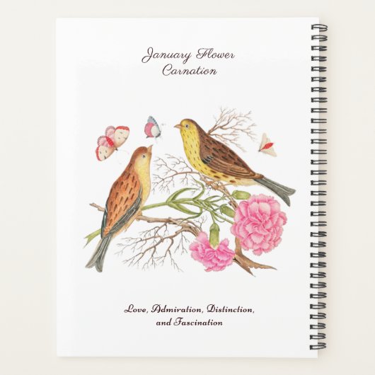 Janvier Mois de naissance Fleur Anniversaire Cadea (Dos)