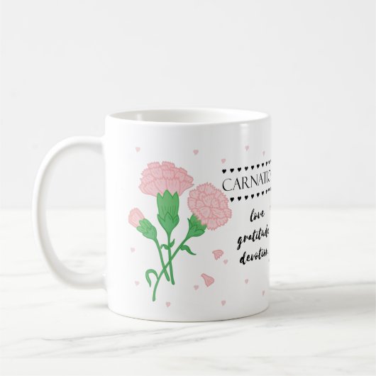 Janvier Mug Fleur de naissance avec sens Fleur (Gauche)