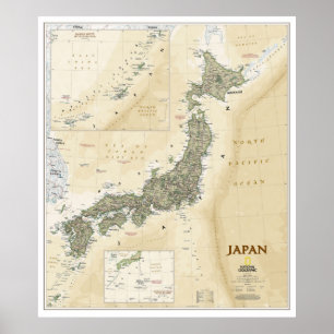 " Japan: 2012/2012 - Gedetailleerde antiek stijlka Poster