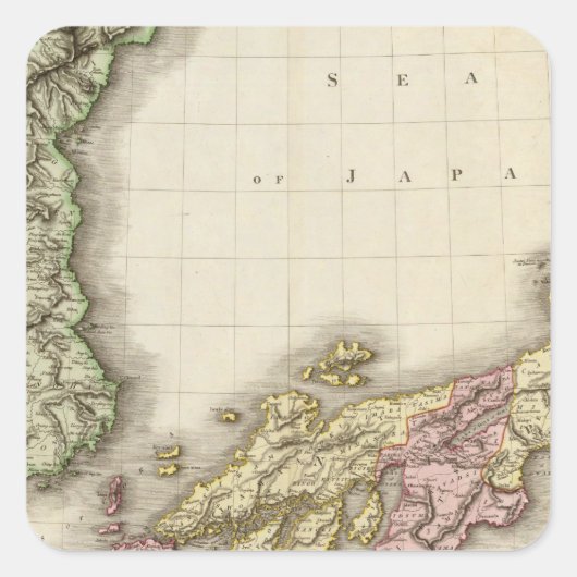 Japan 9 vierkante sticker (Voorkant)