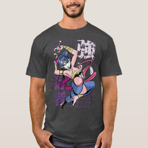 Japan Anime Girl Samurai Warrior Fighter (2) T-shirt