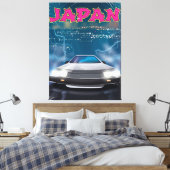 Japan auto reisposter canvas afdruk (Insitu (Slaapkamer))
