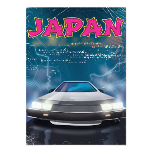 Japan auto reisposter foto afdruk