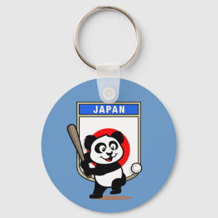 Japan Baseball Panda Sleutelhanger