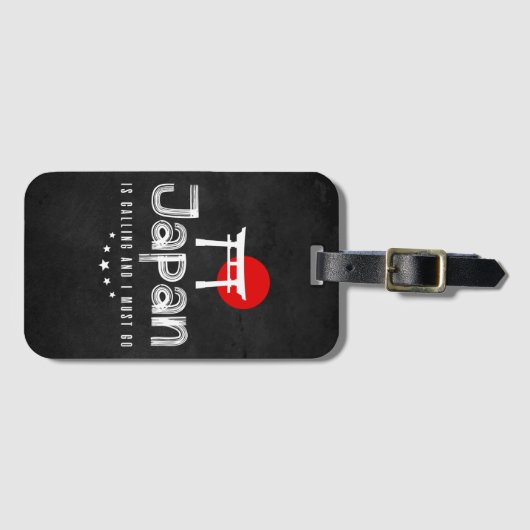 Japan belt en ik moet gaan bagagelabel (Voorkant (horizontaal))