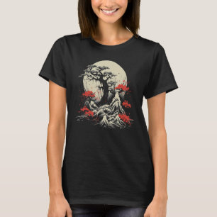Japan Bonsai Tree Sakura Japanse kunst Graphic Des T-shirt