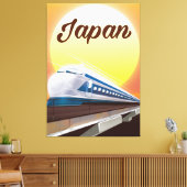 Japan Bullet Train-reisposter Canvas Afdruk (Insitu (Woonkamer))