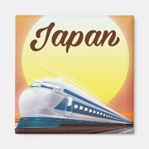 Japan Bullet Train-reisposter Magneet