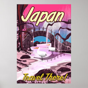 Japan cartoon tuinen vakantie poster