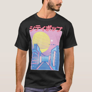 Japan City Pop Kawaii 80s Japanse animaire muzieka T-shirt