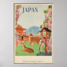 Japan City Travel Classic Poster jaren '30