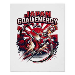 Japan Doel Energie Skelet Striker Naties Creatief Perfect Poster
