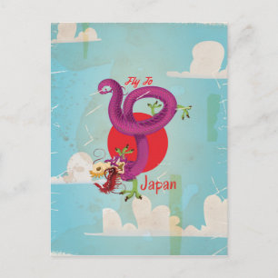 Japan Draak Oude Reisposter Briefkaart