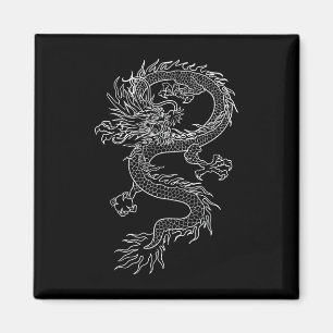 Japan Dragon Tattoo Tekening Traditionele Japanse  Magneet