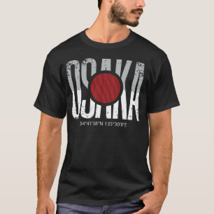 Japan Esthetische stedelijke stijl Osaka Stadsplat T-shirt