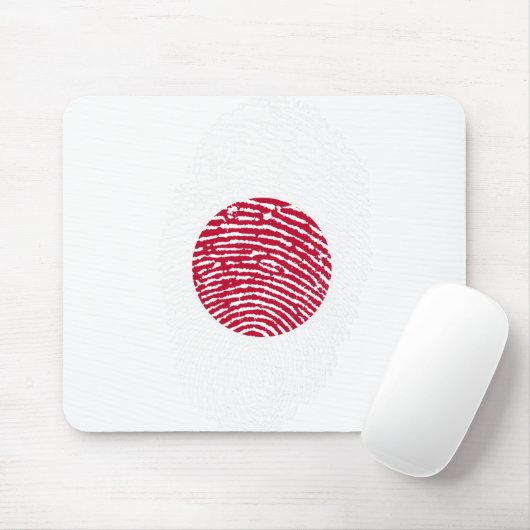 Japan Flag Fingerprint Country Pride Identity Muismat (Met muis)