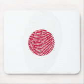 Japan Flag Fingerprint Country Pride Identity Muismat (Voorkant)