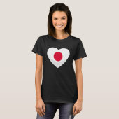 Japan Flag Pocket Heart T-shirt (Voorkant volledig)