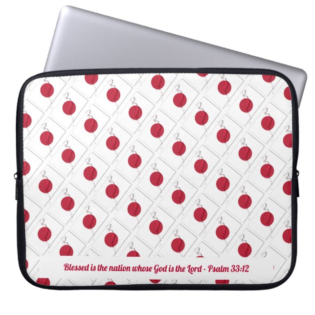JAPAN FLAG  scripts Laptop Sleeve (Voorkant)