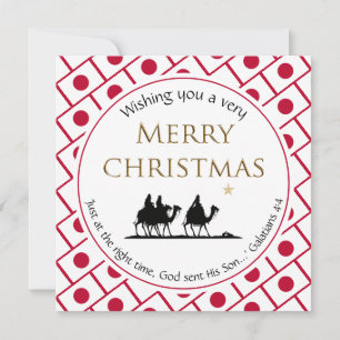 JAPAN FLAG Three Wise Mannen Japans kerstfeest Feestdagenkaart