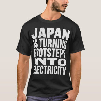 Japan Footsteps Into Electricity Science Fact T-Sh T-shirt