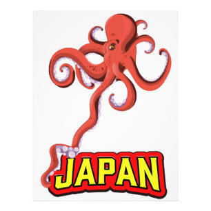Japan Giant Squid cartoon Foto Afdruk