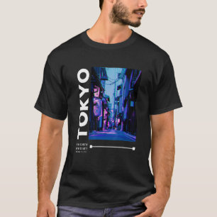Japan Glitch Cyberpunk Tokio Streetwear Esthetiek T-shirt