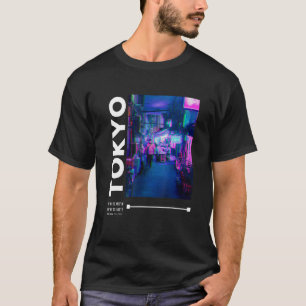 Japan Glitch Cyberpunk Tokyo Streetwear Esthetiek T-shirt