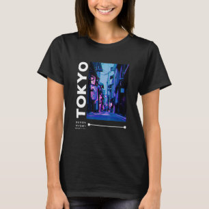 Japan Glitch Cyberpunk Tokyo Streetwear Esthetiek T-shirt
