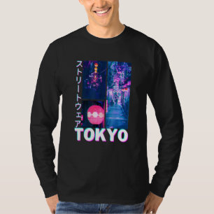 Japan Glitch Cyberpunk Tokyo Streetwear Esthetiek T-shirt