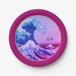  Japan, Great Wave off Kanagawa/Party, thee Papieren Bordje
